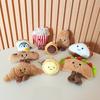 Cute New Cartoon Bread Stick Croissant Doll Bag Pendant Plush Doll Keychain Girl Heart Gift