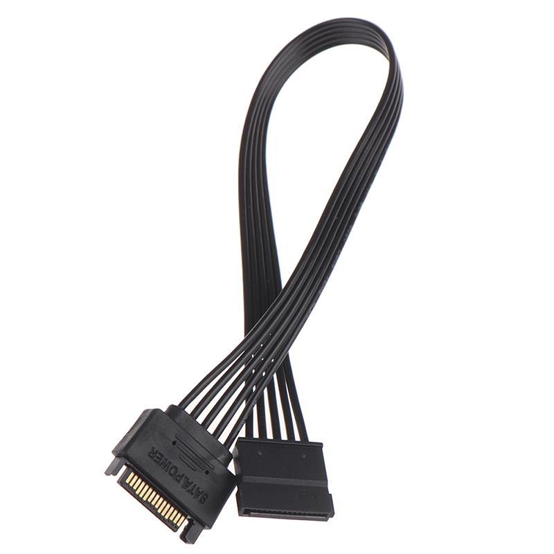 30Cm Sata 15Pin Male To Female Power Cable Hdd Ssd Power Supply Cable