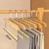 Premium Pants Hanger Wooden Storage Rack Portable Velvet Coat Hanger  Clothing Store Home Use