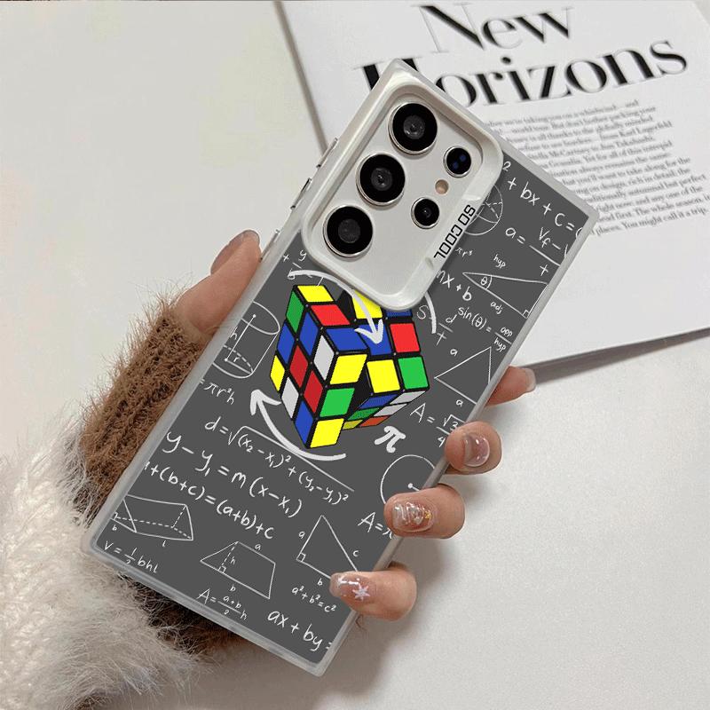 Rubik Cube Formula Spoofs Math Shockproof Phone Case for Samsung Galaxy S26 Edge S25 Ultra S24 FE S23 Plus S21 Cover Anti Fall F