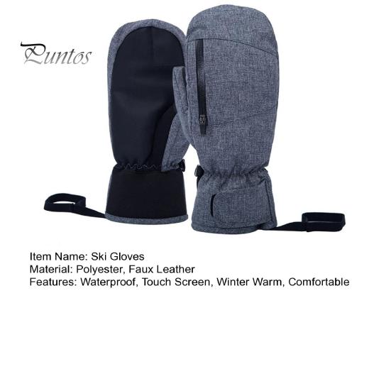 Зимние лыжные перчатки с сенсорным экраном, водонепроницаемые термоперчатки для снега, толстые теплые варежки для катания на лыжах, сноуборде, спорта на открытом воздухе