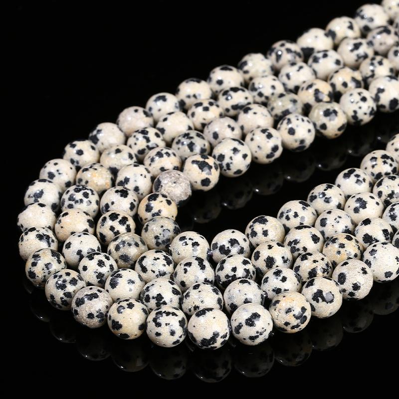4 6 8 10mm Natural Dalmatian Jasper Beads Round Loose Spacer Bead For Jewelry Making Diy Necklace Bracelet Accessory Findings