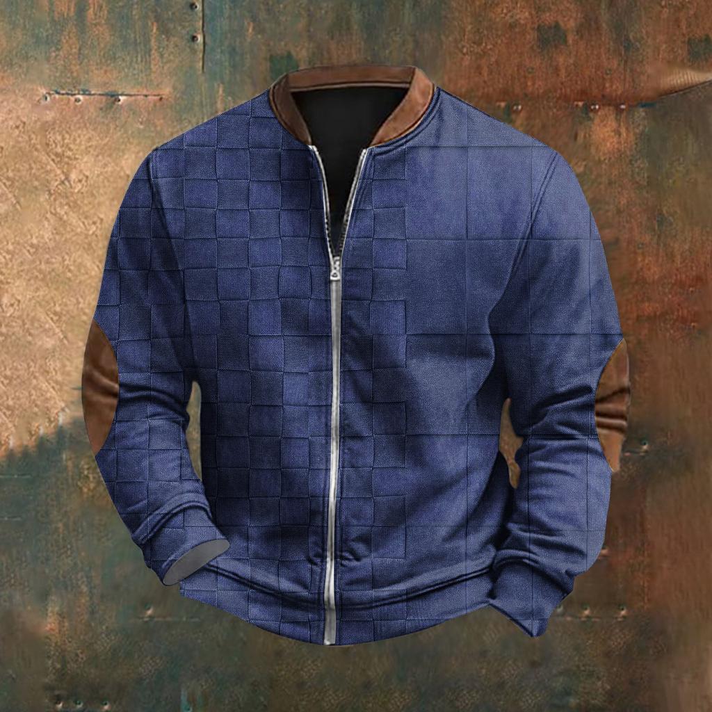 Мужская повседневная толстовка в стиле ретро с градиентным принтом