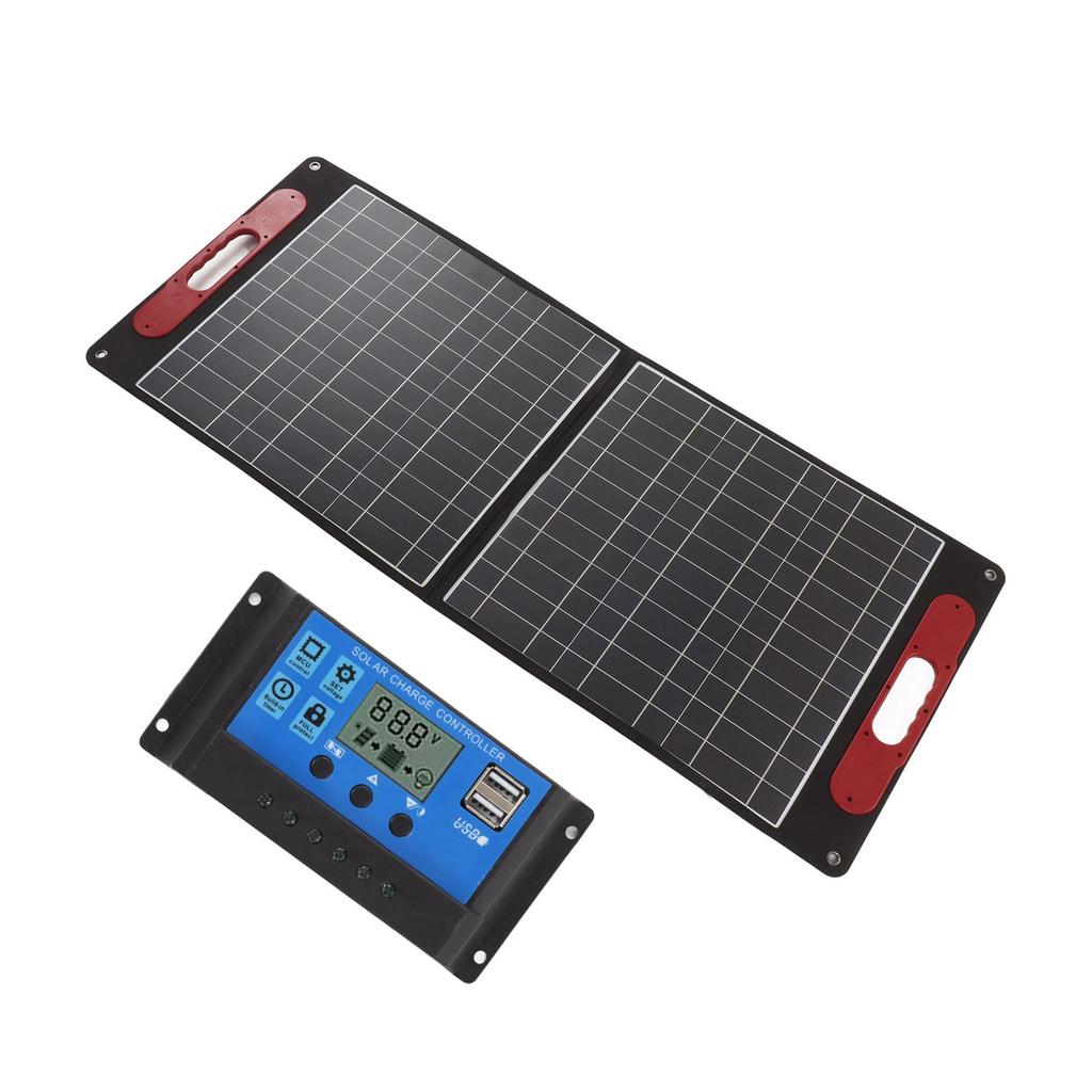 80W 18V Folding Solar Panel Kit IP65 Waterproof Portable Monocrystalline Foldable Solar Panel with