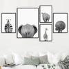 Zebra Giraffe Elephant Hippo Butt Wall Art Canvas Painting Nordic Posters And Prints Wall Pictures For Living Room Decor No Frame