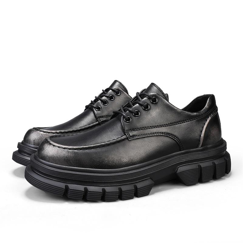 Модная классическая мужская свадебная обувь, универсальные мужские кроссовки ручной работы, повседневные оксфорды на толстой подошве, мужские деловые туфли на шнуровке