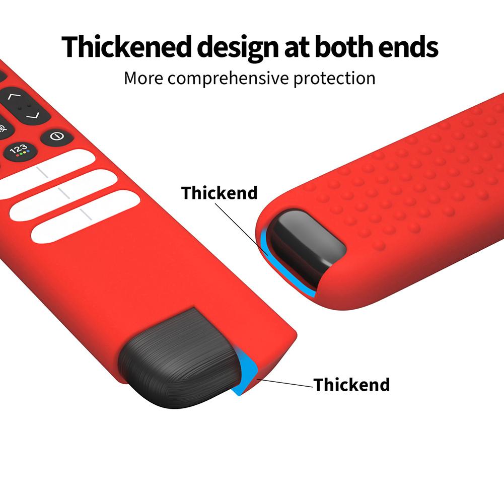 Silicone Cover with Lanyard Protective Cover Shell Anti Slip Television Remote Cover for TCL RC813 RC902V RC923 Remote Control