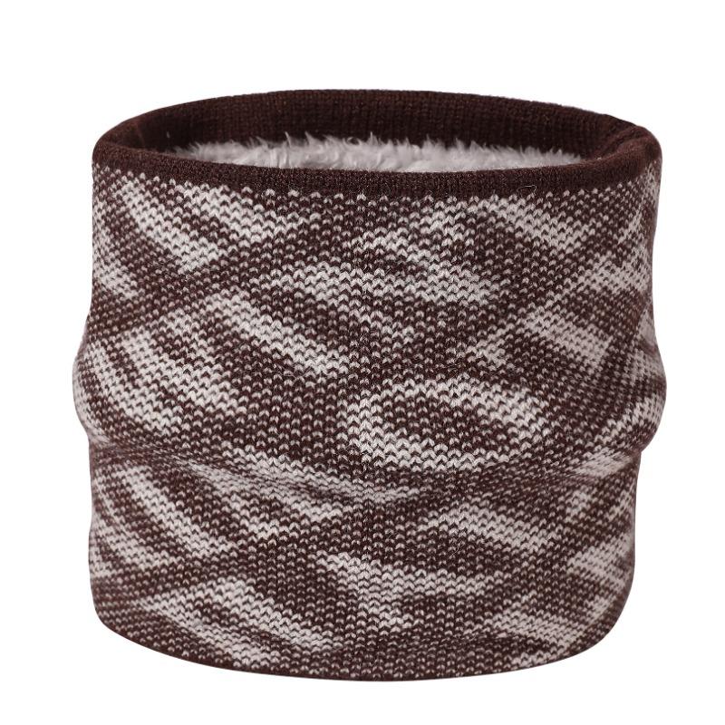 Fashion Knitted Scarf Fashion Versatile Double-layer Thickened Warm Neck Cover Arctic Velvet Cold-proof Winter Scarf Women