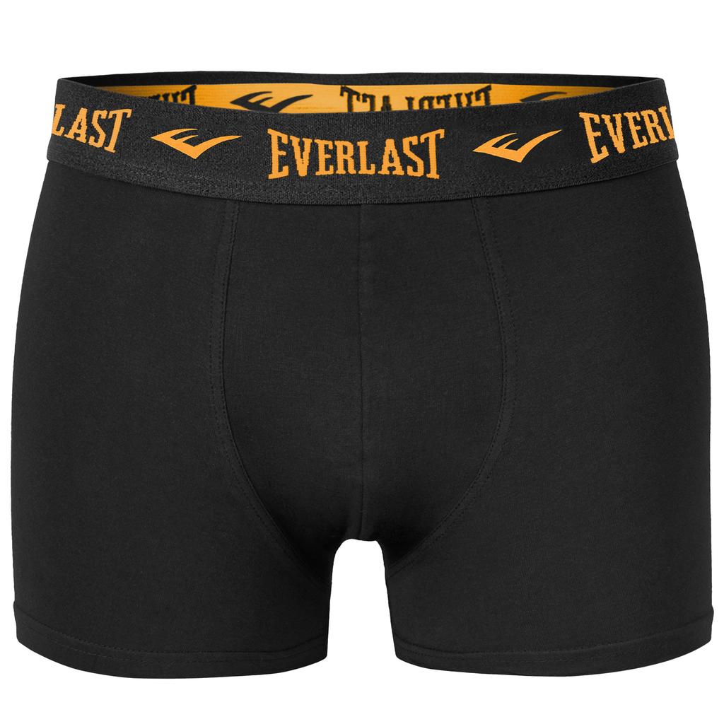 EVERLAST Men's Boxers 4 Pieces Cotton Underwear Black Color Logo