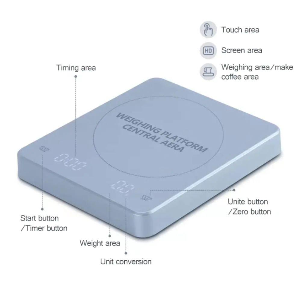 Цифровые кухонные весы с USB-зарядкой, точность 0,1 г, емкость 3 кг, электронные кухонные весы, портативный дизайн, светодиодный экран
