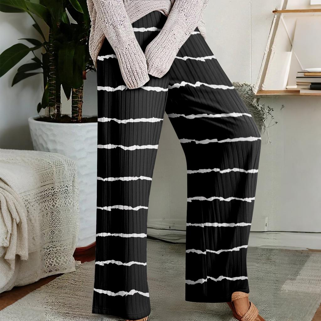 Pajama Pants, Sleepwear, Casual Drawstring Elastic Waist Pants, Comfortable Straight-leg Loose Pants