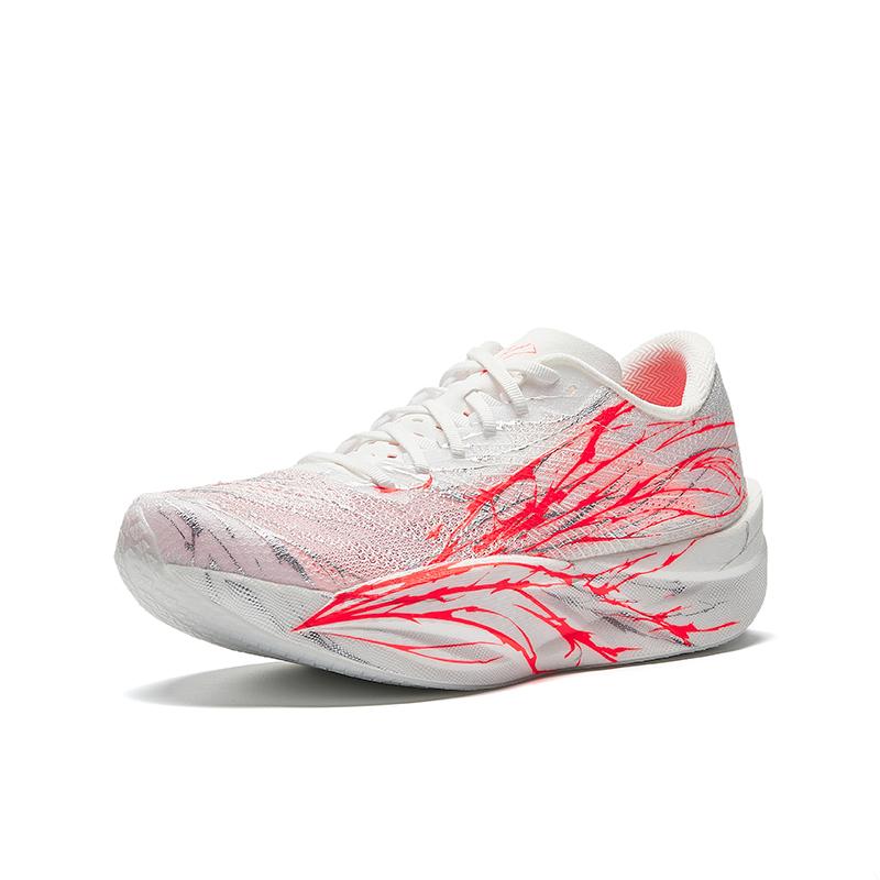 Anta C202 6.0 Textile, Synthetic Leather Low top Nitrogen Technology Casual Marathon Running Shoes Men's White Red Sneakers 112535575R-4