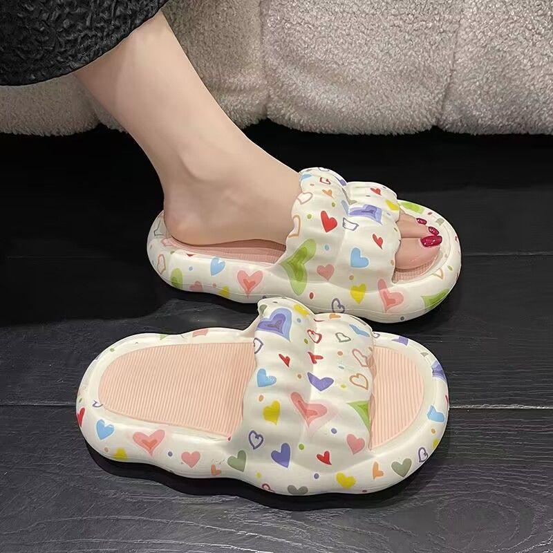 Сандалии Cloud Shoes для женщин 2024 Junior Cute Summer House Pink Slides Kawaii женские тапочки для дома в помещении по акции новый стиль 39