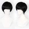 LAOBAO Mash Burned Cosplay Wig, Black Hair Bob Wig, Heat Resistant, Costume Accessory for Parties, Halloween, School Festivals, and Events