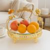Portable Handle Metal Fruit Plate European Style Retro Storage Basket Pastry Tray  Banquet Desktop