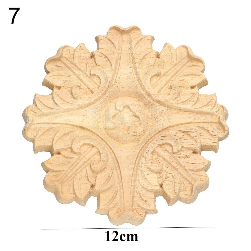 Украшение двери деревянные фигурки ремесла резьба по дереву декоративная деревянная резная угловая аппликация рамка