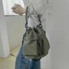 New Nylon String Bucket Bags Korean Style Drawstring Soft Crossbody Bag Large Capacity Casual Shoulder Bag Fashion Women's Bag