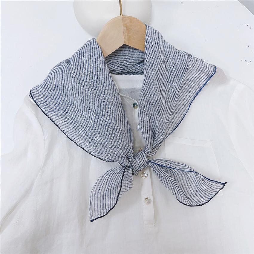 Clearance Welfare Retro Linen Square Scarf Literary And Versatile Women'S Summer Neck Protection Cotton And Linen Small Silk Scarf Scarf Printed Model