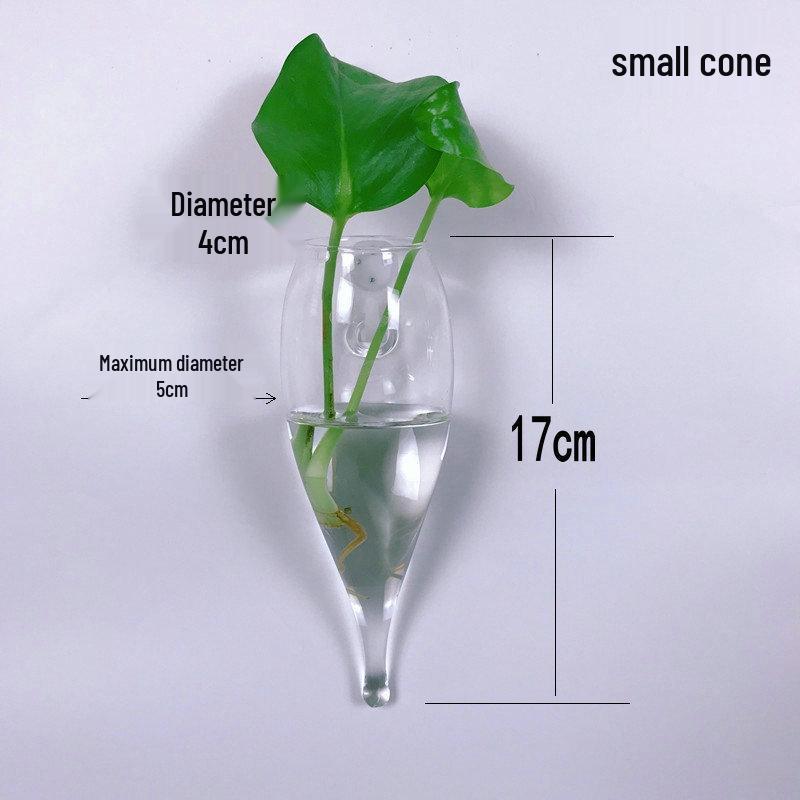 Creative Wall-Mounted Transparent Glass Vase for Plants and Fish