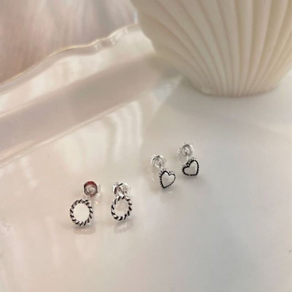 (Silver 925) Antique Aurora Earring (Wecd13F)