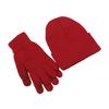 Winter Warm Knitted Gloves And Hat Set for Men And Women Soft Skull Cap And Touch Screen Gloves Set for Cold Weather