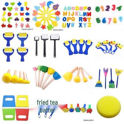 Детсадовские принадлежности для рисования: Валик, Губка, Кисти из пеноматериала ЭВА