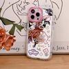Милый Чехол для Телефона Девушка в Стиле Граффити для IPhone 17 16 Pro Max 14 13 Мягкий Силиконовый Чехол Противоскользящий Ударопрочный Зеркальный