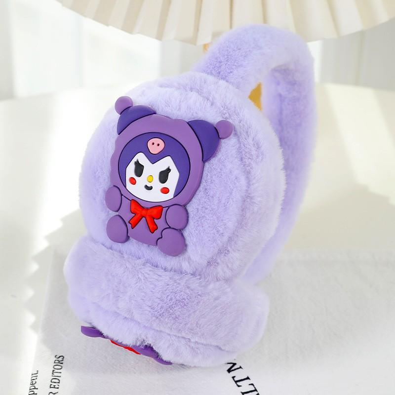 Kids Cartoon Ear Muffs Winter Warm Fleece Warmers Boys Girls School Outdoor Use