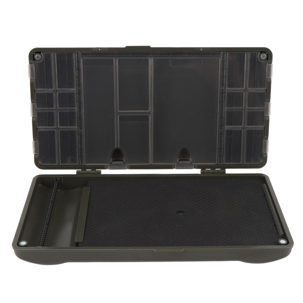 24*12.4*3.5cm Fishing Rig Container Magnetic Closure Fly Fishing Tackle Box for Carp Fishing