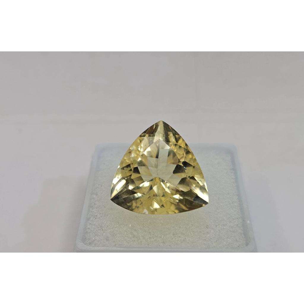 Trillion Cut Natural Yellow Sapphire 12+ Ct Fabulous Certified Loose Gemstone