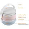 Portable Bento Boxes Adult Lunch Box Stainless Steel Stackable Lunch Box Container Bento Box Food Container (The second layer 1400ml)