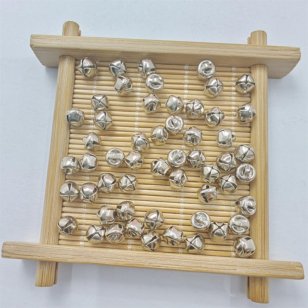 Товары для вечеринок своими руками Свадебные украшения Мода 6/8/10 мм Hoom украшения 100/50 шт Рождественские колокольчики Серебряный Золотой Маленький колокольчик