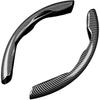 Car Steering Wheel Cover Carbon Fiber Universal Automobile Carbon Fiber Car Steering Wheel Cover Non-Slip Car Wheel Protector 38cm(15"")