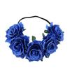 Artificial Flower Garland Rose Love Shape Wreath Headband Silk Rose Wedding Car Decor