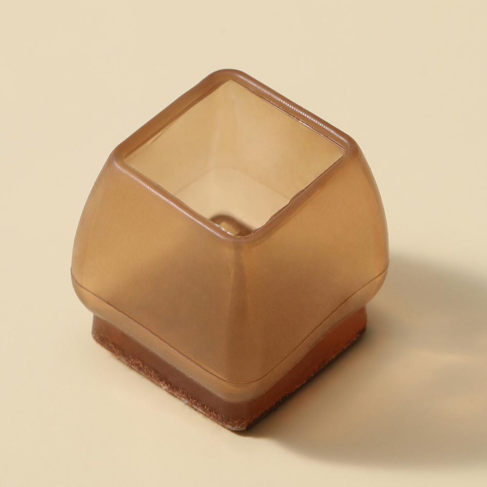8Pcs Thickened TPE Small Square Chair Leg Caps Anti-Slip Noise Reduction Furniture Foot Pads Elastic Protectors