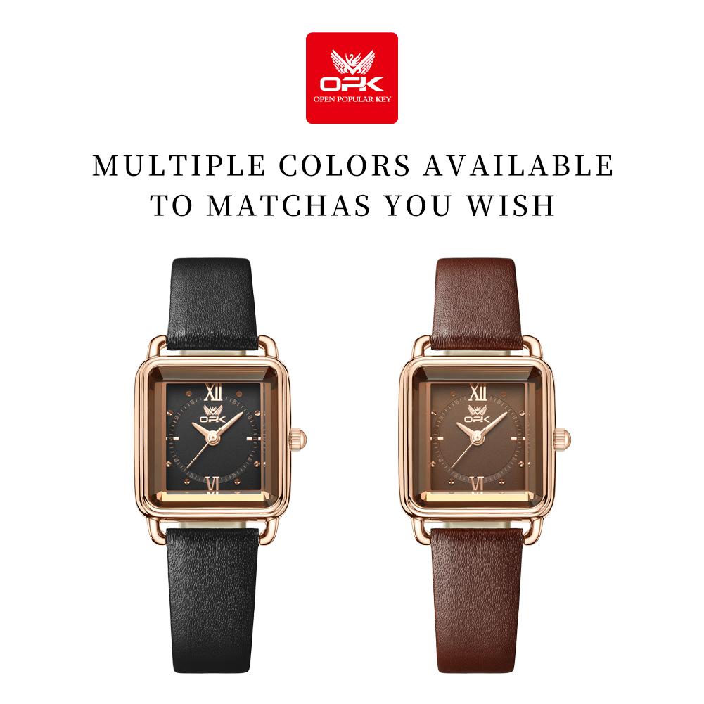 OPK 8177 Square dial belt style women's quartz watch
