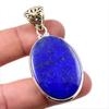 Натуральный драгоценный камень лазурит 925 пробы цельное стерлинговое серебро подарок кулон 1,75" R1m77