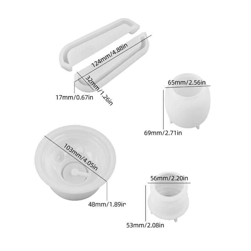 Artistic Resin Casting Mold Flexible Reusable Moulds Resin Oil Lamp Silicone Molds for Making Bedside Camping Lights