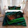 3PCs Leopard Print Design Cover Set, Breathable Fabric, Machine Washable (1 Duvet Cover + 2 Pillowcases) (Without Quilt) yy250911085