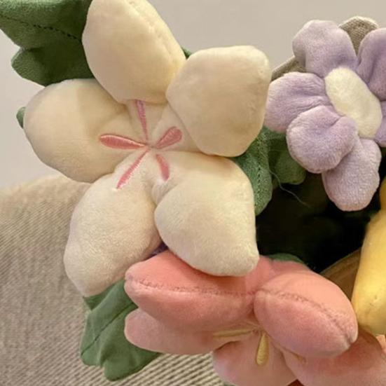 Милая плюшевая кукла-цветок, мягкая игрушка, мягкое растение, плюшевое милое улыбающееся лицо, которое можно обнимать и вручать цветку