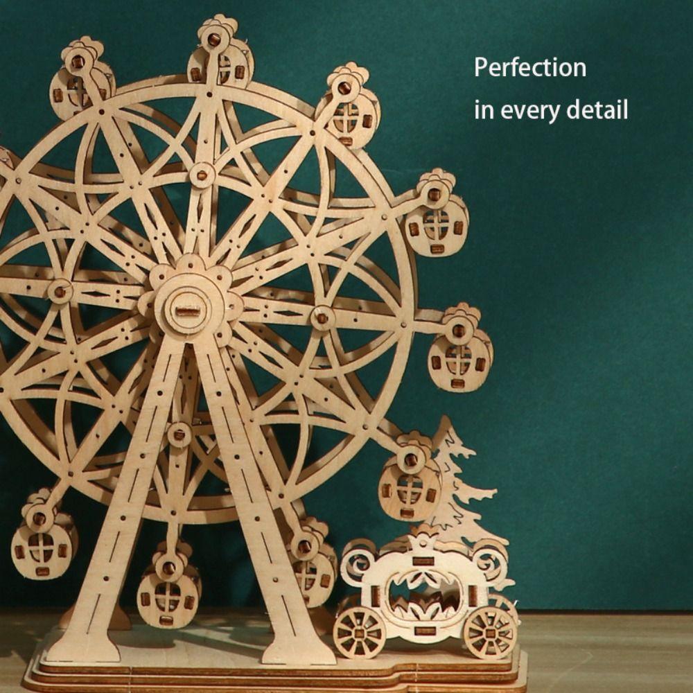 Assembly Toy 3D Rotatable Ferris Wheel Assembly Toy DIY 3D Rotatable Ferris Wheel Toy Kids Toys