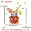 2D Cute And Adorable Pendant Cross Border Acrylic Flat Car Rearview Mirror Pendant Home Decoration Pendant