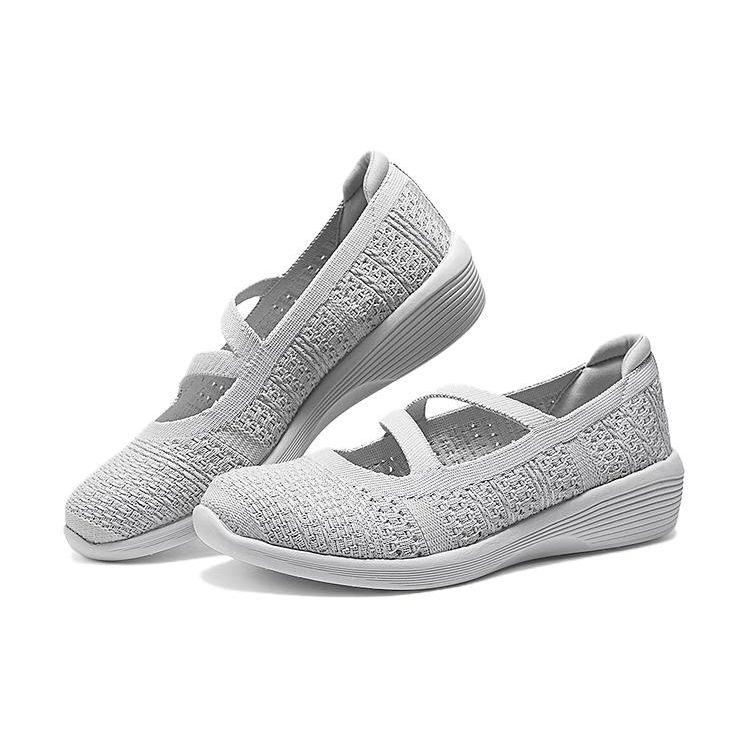 Skechers Универсальные Удобные Низкие Повседневные Кроссовки Женские Светло-Серые 158871-LTGY