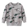 Autumn Spring Baby Kids Sweatshirt Cartoon Print Boy Round Neck Pullovers Long Sleeve Hoodies Top Tee Children Clothing