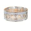 Light luxury diamond ring with hollowed-out design and diamond inlay Vintage-style gold zircon ring Unisex high-end jewelry