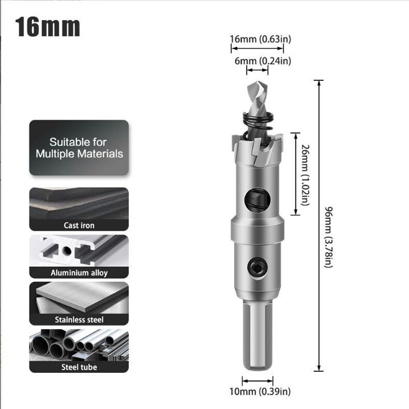 Карбидное сверло для кольцевой пилы, фреза для сверления металлических сплавов из нержавеющей стали