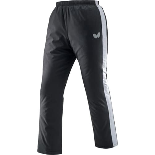 Butterfly Unisex Bright Warm Pants for Table Tennis and Training, 52130-278, Black, SS