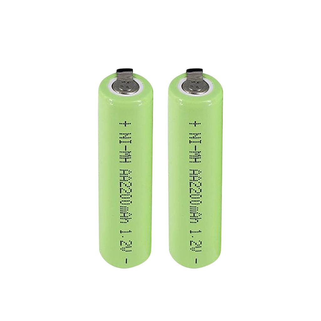 Батарея AA, 2200 мАч, 1,2 В, NiMH аккумуляторы типа AA со сварочными выступами для электрической зубной щетки, бритвы 2A