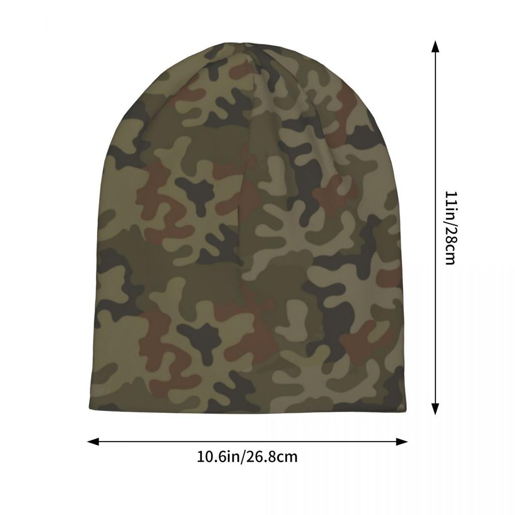 Кепка с польским камуфляжным узором, армейская камуфляжная кепка, повседневная унисекс, женская уличная шапка с черепами, весенняя вязаная шапка двойного назначения