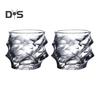 1/2/4Pcs Glass Whiskey Glasses Heavy Thick Bottom Bar Bourbon Glasses Faux Crystal Whisky Twisted Glass Tumblers Poker Night Drinkware